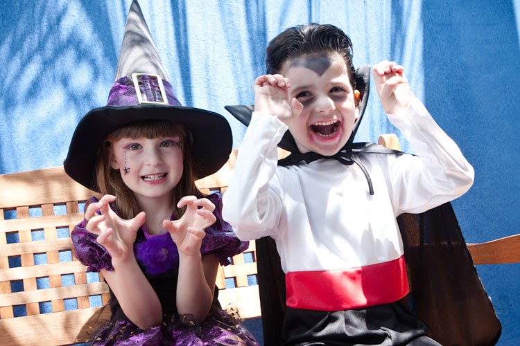 Vovó que ensinou : Fantasia e maquiagem para as crianças no Halloween